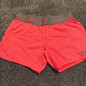 Nike Women's Athletic Shorts in Red and Gray